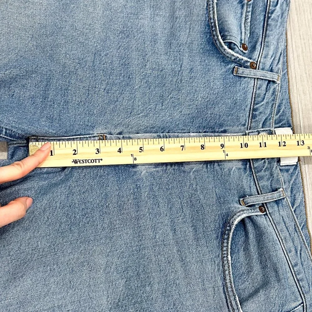 Agolde Riley High Rise Straight Crop Jeans in Shiver Light Wash Denim Size 30 - Picture 11 of 15